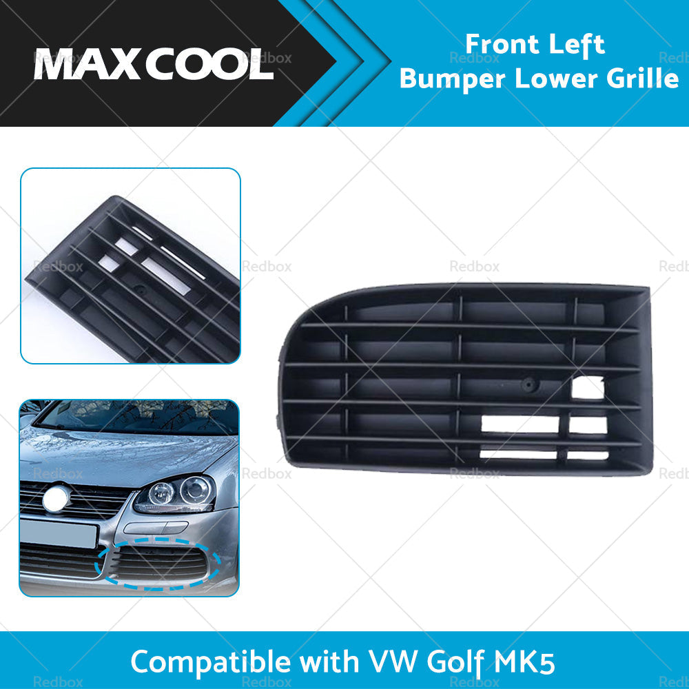 Suitable for VW Golf MK5 2004-2008 Front Bumper Lower Grille Left Side Black-1