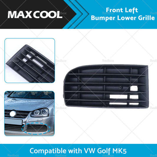 Suitable for VW Golf MK5 2004-2008 Front Bumper Lower Grille Left Side Black-1