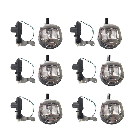 6 Set Chrome Power Operated Recessed Folding Whale Tail T-Lock Handle Toolbox-1