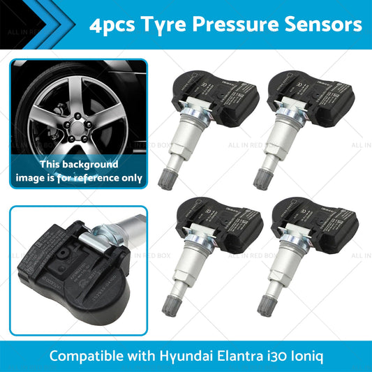 4X TPMS Tyre Pressure Sensors 52933-F2000 Suitable for Hyundai i30 i20N Elantra-1