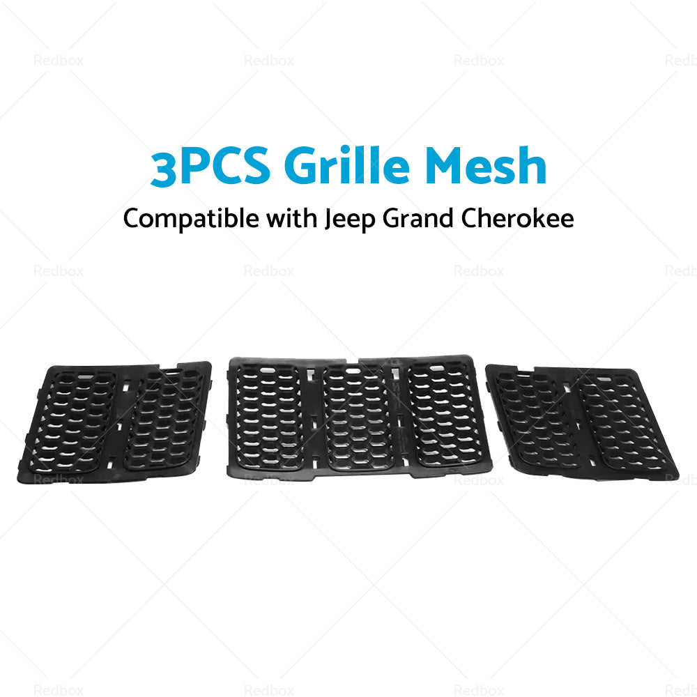 3X ABS Front Grille Mesh Grill Insert Kit Suitable For 14-16 Jeep Grand Cherokee-3
