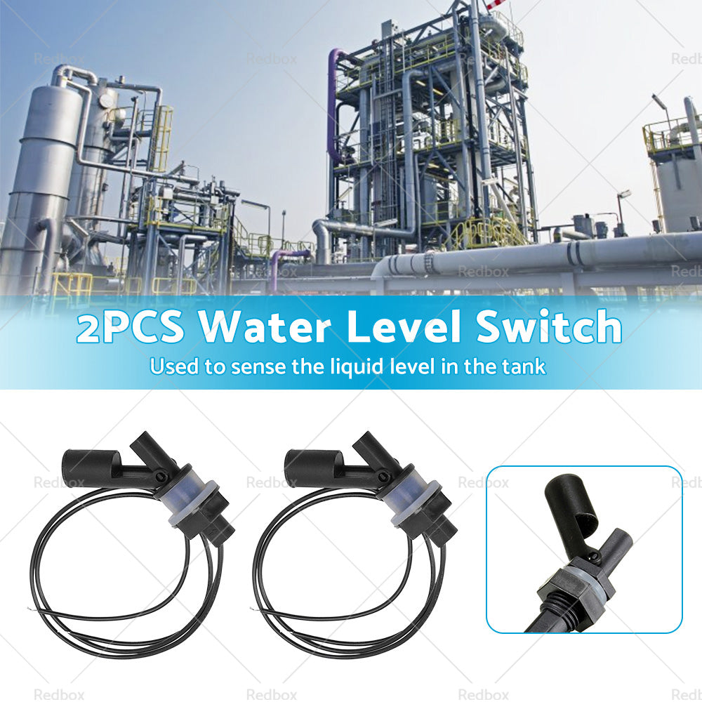 2PCS Water Level Sensor Tube Float Switch Tank Horizontal Liquid Pool Side Mount-1