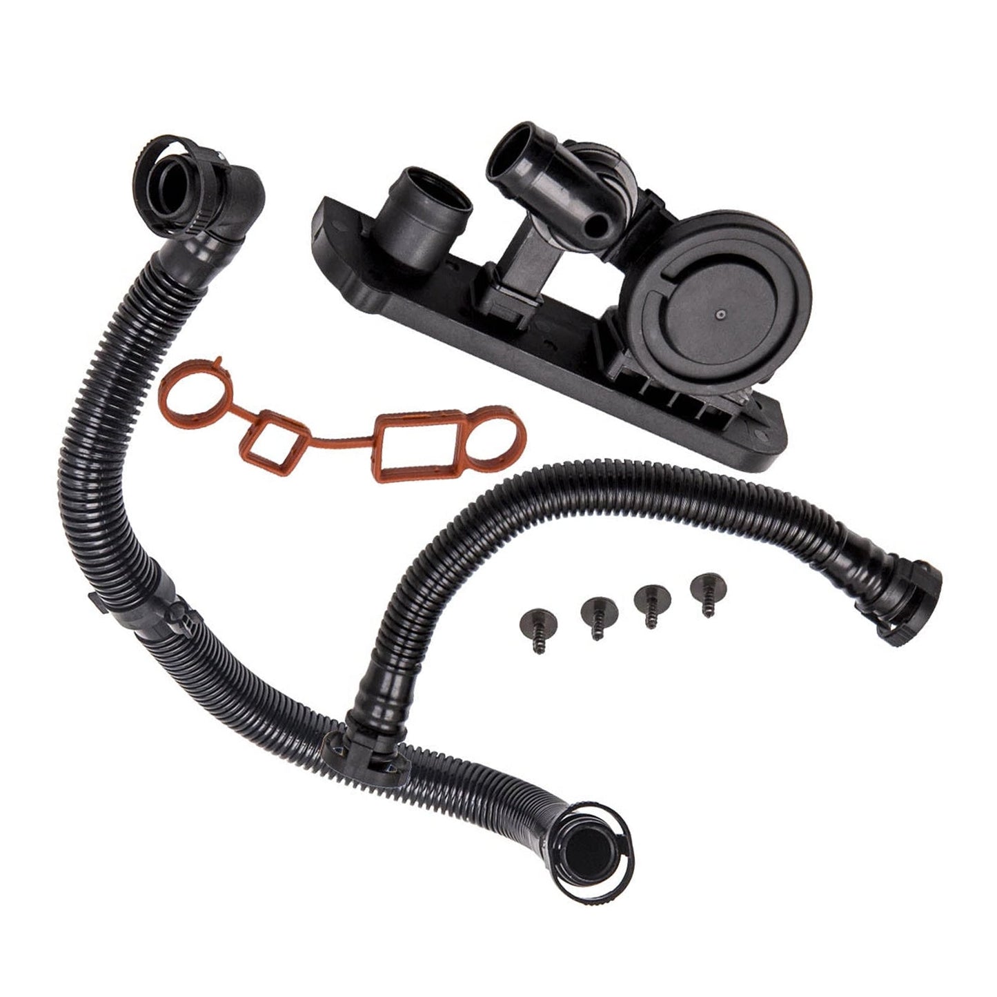 Crankcase Breather Hose & PCV Valve Kit Suitable for VW Golf MK5 Audi A4 2.0T-2