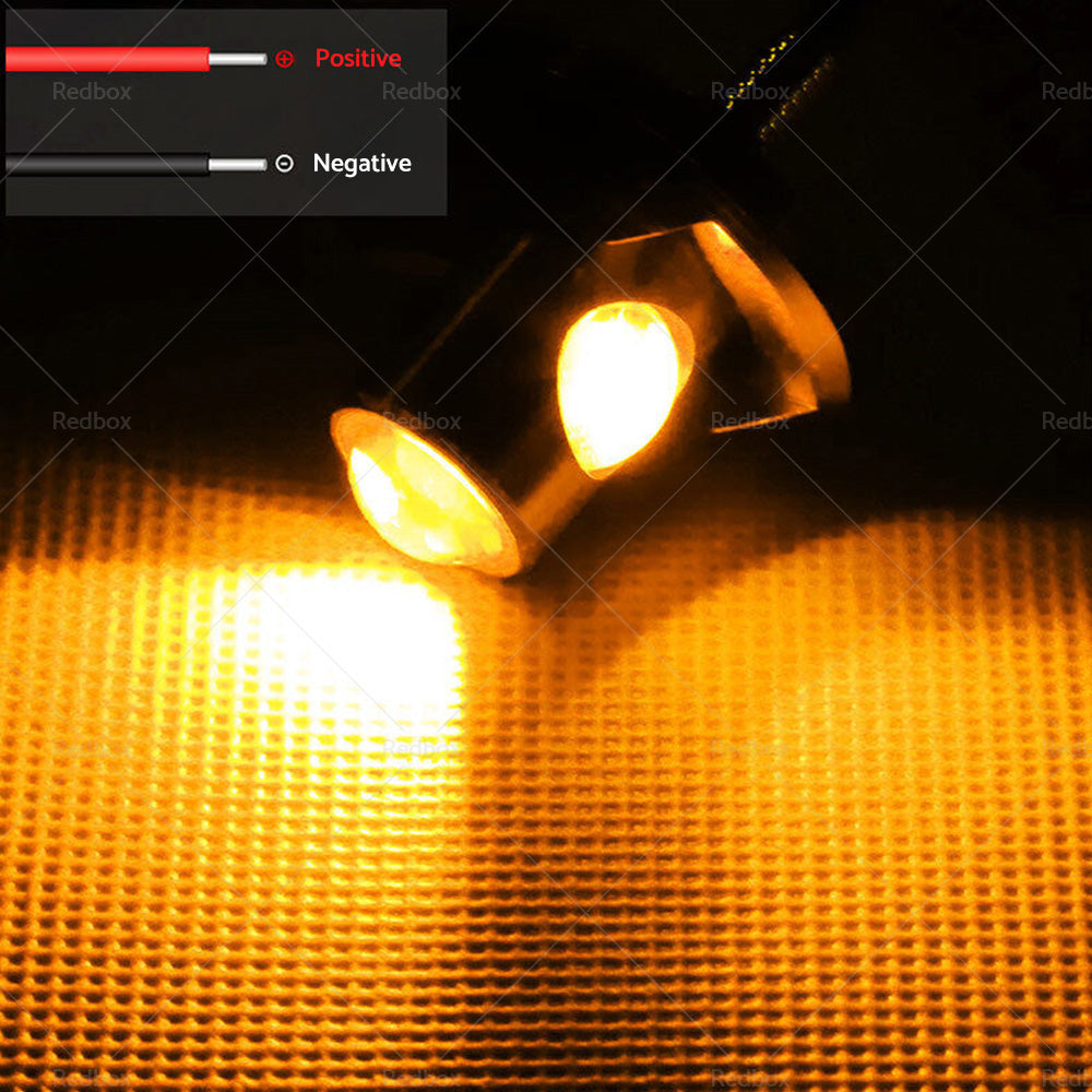 4PCS Universal 12V Mini Amber Motorcycle Indicator LED Turn Signal Light Blinker-3