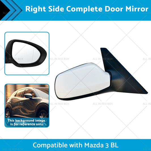 Right Door Mirror Suitable for Mazda 3 BL 2009-2013 NO Indicator White-1