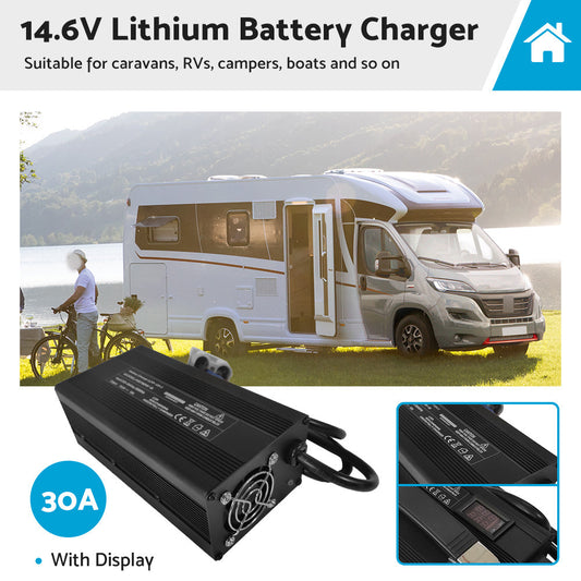 14. 6V Lithium Battery Charger 30A or 40A w or  Display AC or DC Lithium Iron LiFePO4 OZ-0