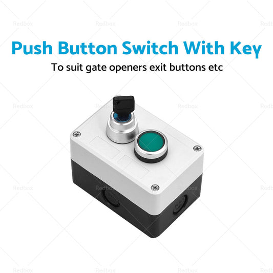 Weatherproof Push Button Switch Suitable for Gate Opener with Key-1
