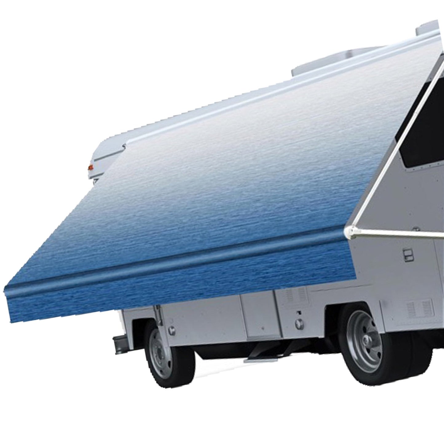 PVC Vinyl Awning Fabric Blue Fade 13-16FT Suitable For RV Caravan Trailer Camper-1