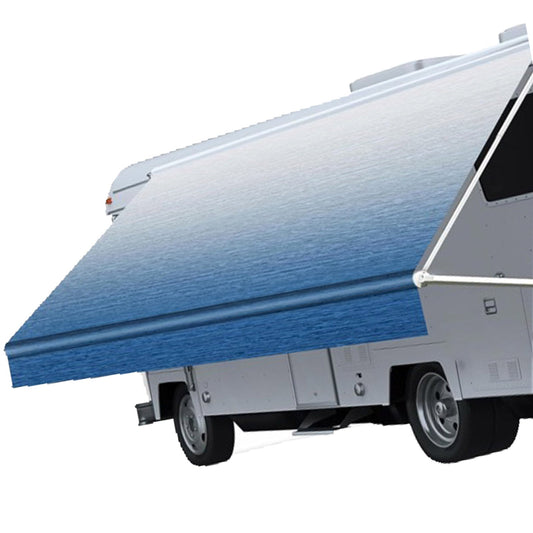 PVC Vinyl Awning Fabric Blue Fade 13-16FT Suitable For RV Caravan Trailer Camper-1