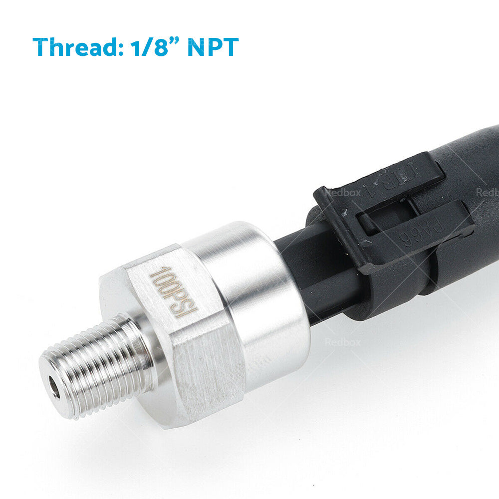100PSI 5V 1 or 8NPT Stainless Steel Oil Fuel Air Pressure Transducer Sender Sensor-2