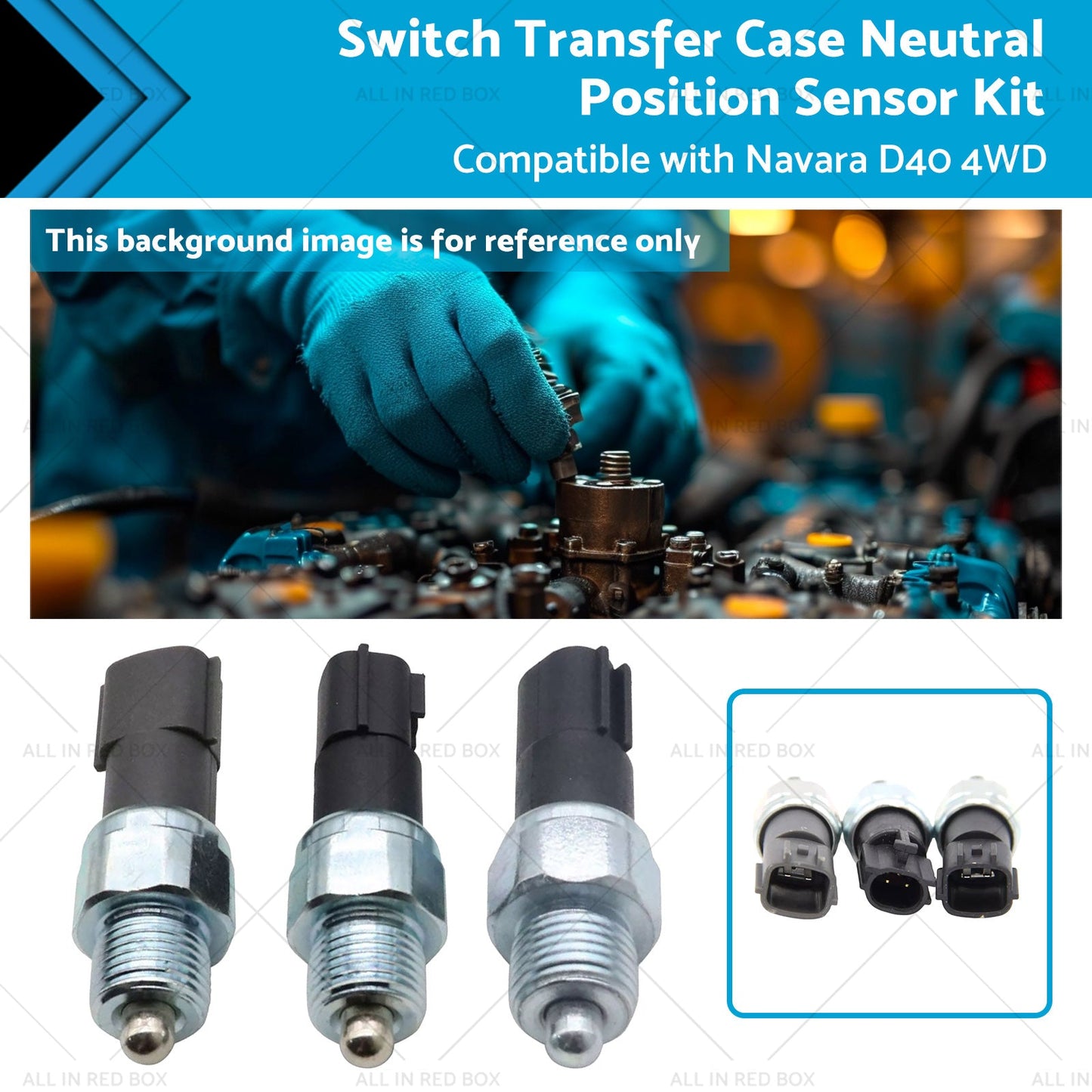3x Switch Transfer Case Neutral Position Sensor Kit Suitable for Navara D40 4WD-0