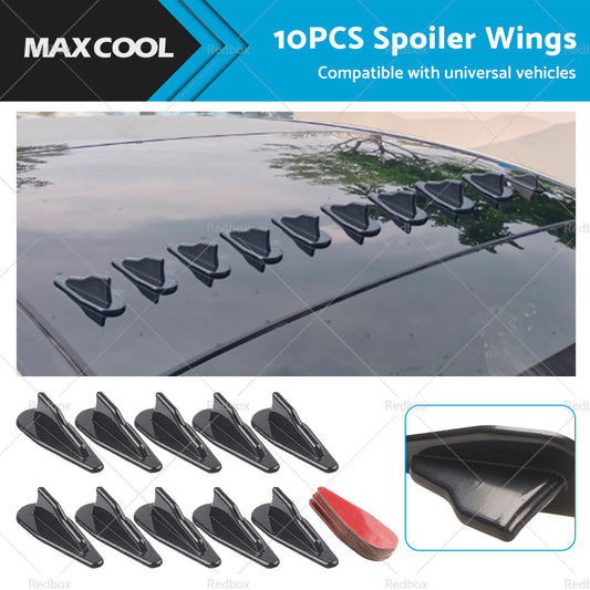 For Spoiler Roof Wing Air Vortex Generator Set of 10 Diffuser Shark Fin Kit-0