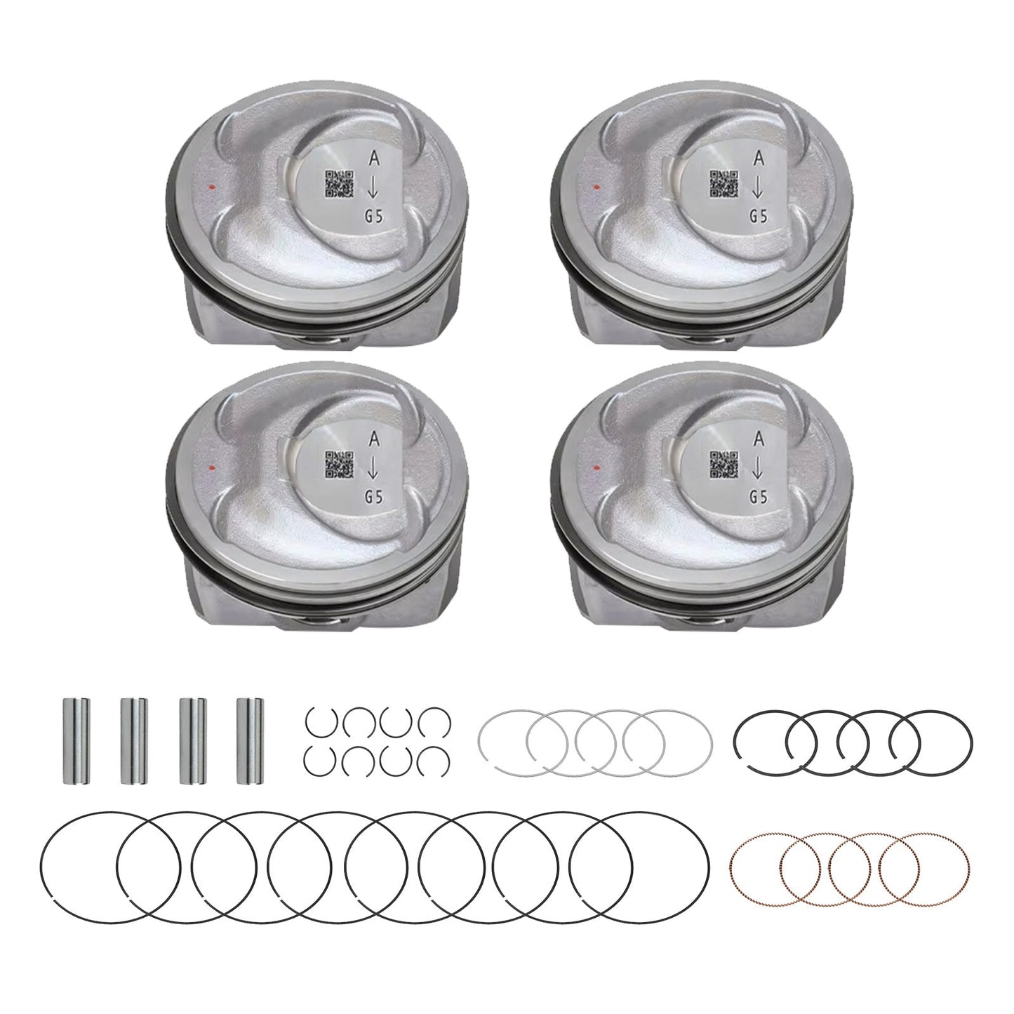 Engine Piston w/ Rings Kit Suitable For Kia Sorento Optima Hyundai Sonata 2.4L-0