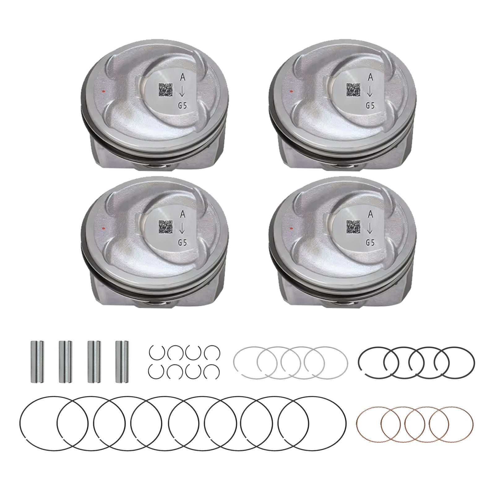 Engine Piston w/ Rings Kit Suitable For Kia Sorento Optima Hyundai Sonata 2.4L-0