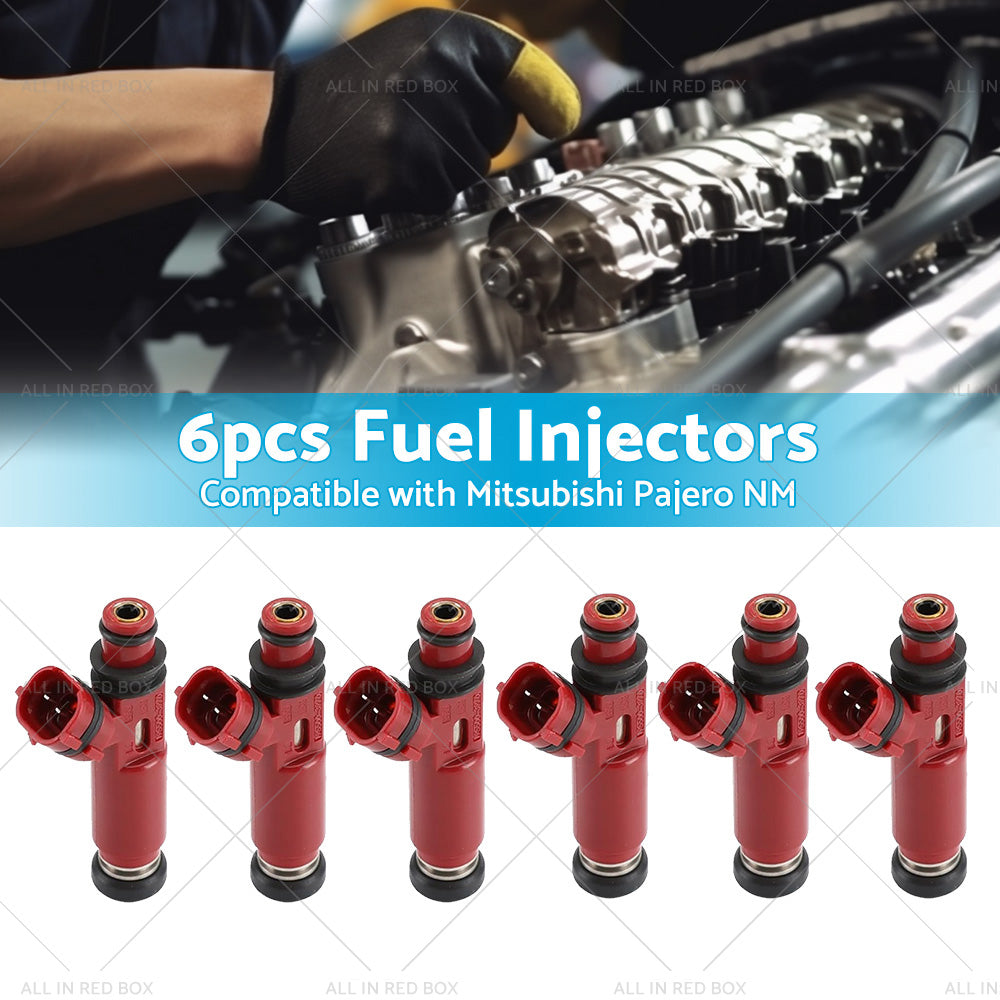 6PCS Fuel Injectors Suitable For Mitsubishi Pajero NM 6G74 3. 5 V6 00-04 MD357267-2
