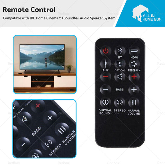 Remote Control Suitable For JBL Home Cinema SB250 SB350 2. 1 AUDIO SPEAKER SYSTEM-0