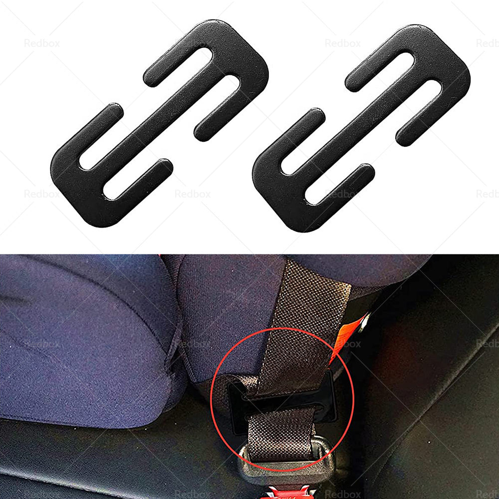 2x Locking Clip Metal Automotive Type Car Safety Seat Belt Steel Adjuster-3