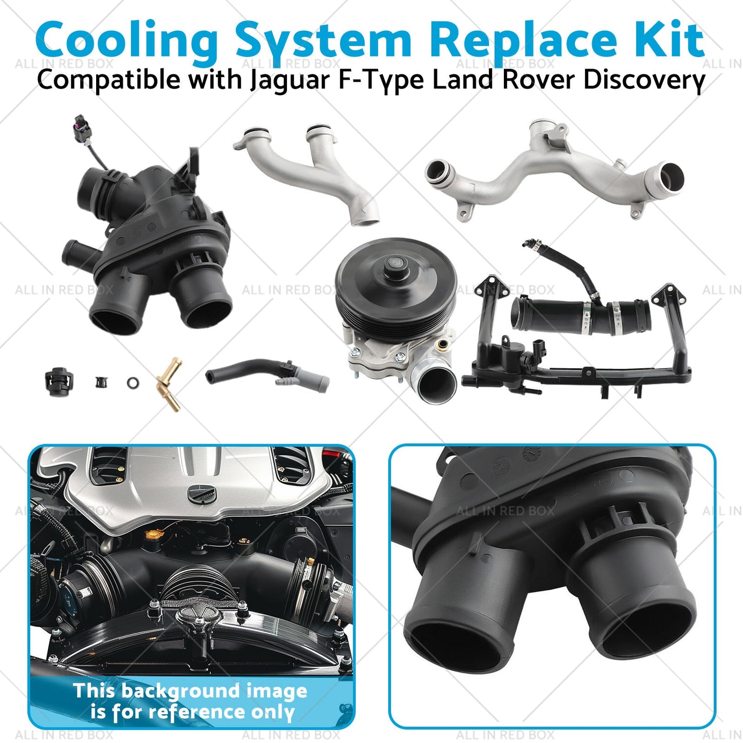 Cooling System Replace Kit Suitable for Jaguar F-Type Land Rover Discovery-3