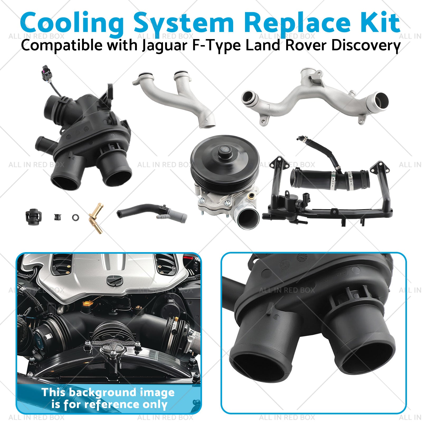 Cooling System Replace Kit Suitable for Jaguar F-Type Land Rover Discovery-3