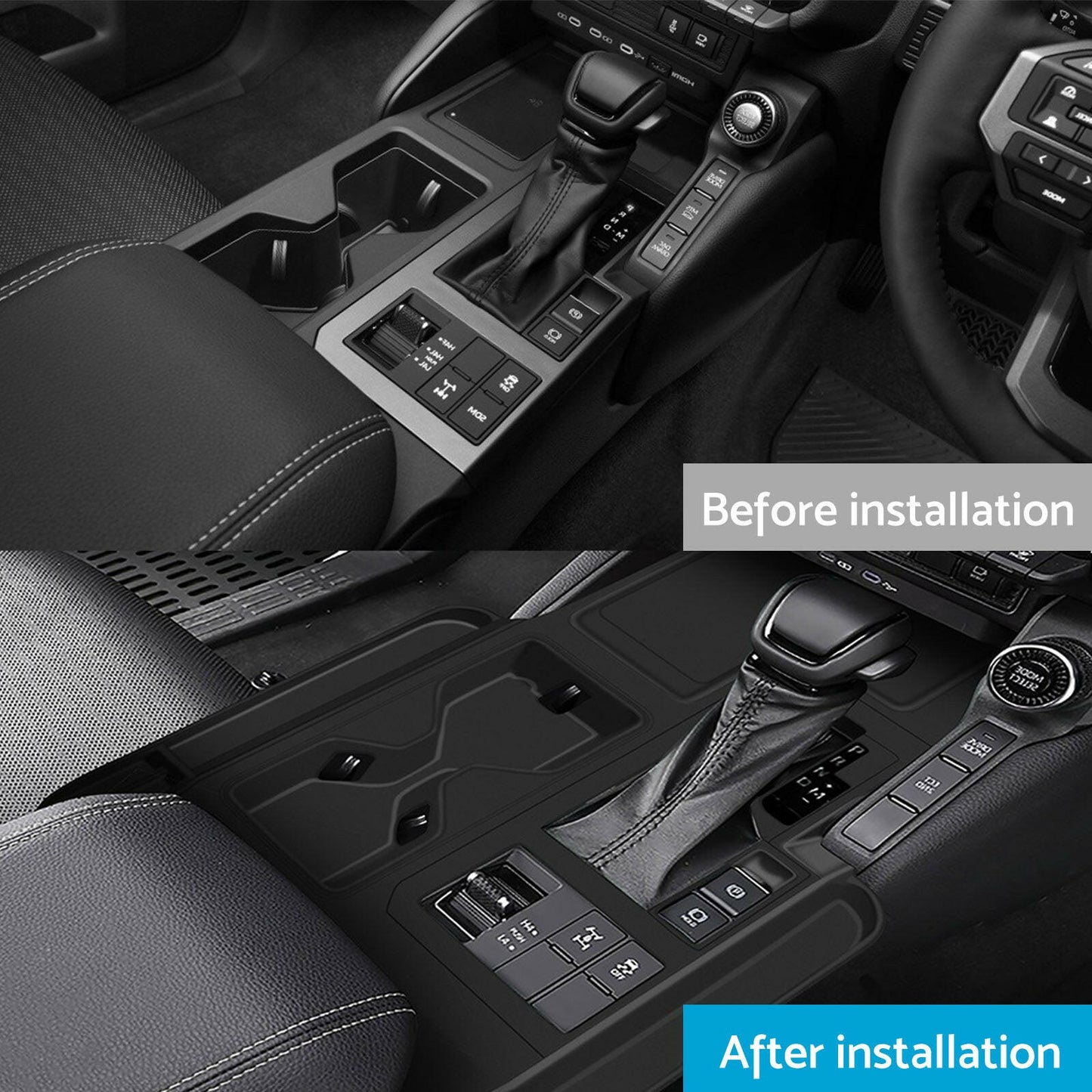 Silicone Rubber Gear Shift Panel Trim Suitable For Toyota Prado LC250 2024-2025 RHD-3