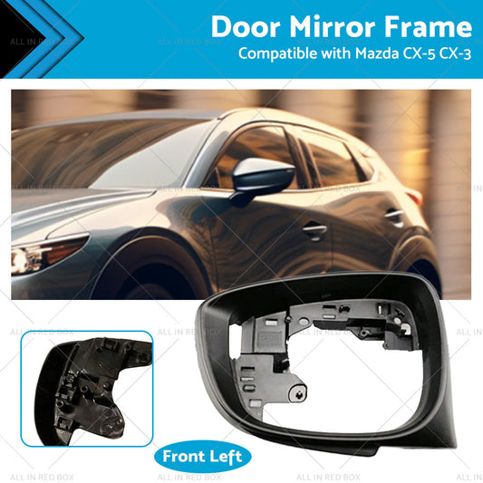 Left Side Door Wing Mirror Frame Suitable For Mazda CX-5 15-16 CX-3 16-19 Black-0