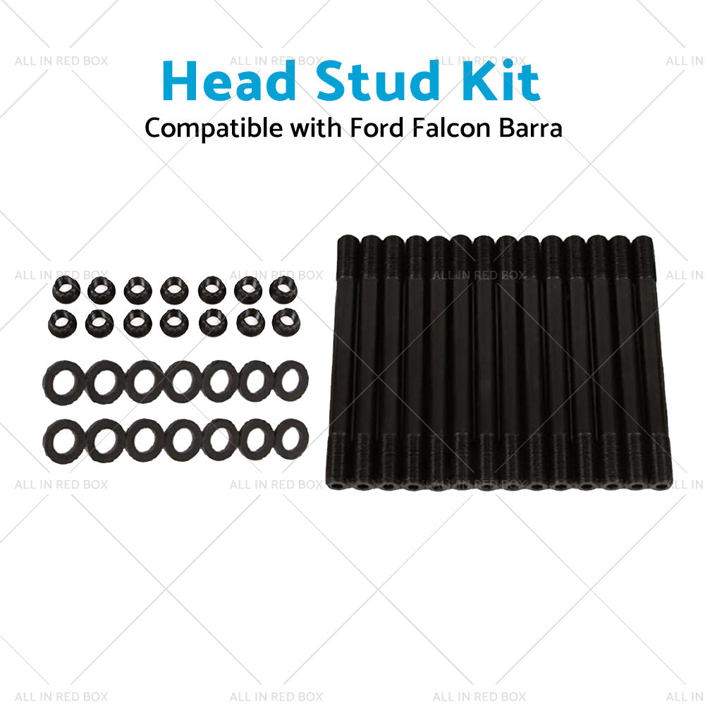 Suitable for Ford Falcon Barra XR6 BA BF FG FGX 4. 0 6 Cyl 12 Point Head Stud Kit-4