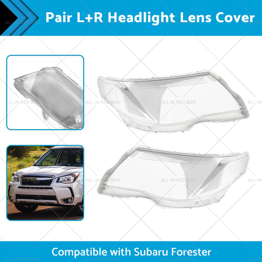 Pair LR Headlight Lens Cover Replacements Suitable for Subaru Forester 08-12-1