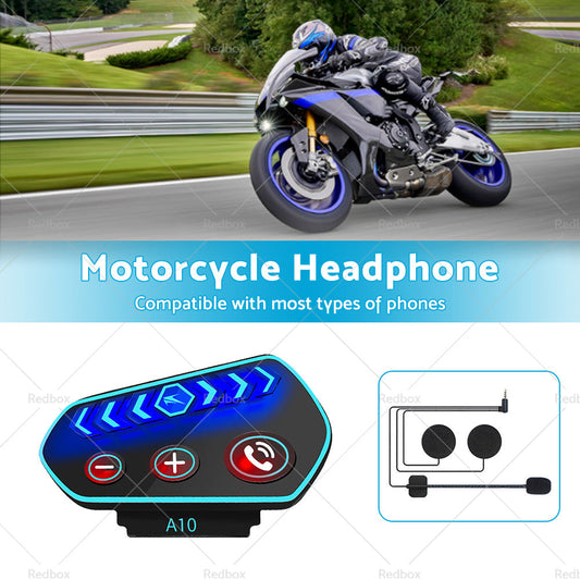 Bluetooth-5. 0 Wireless Motorcycle Helmet Headset Intercom Motorbike Headphone-1