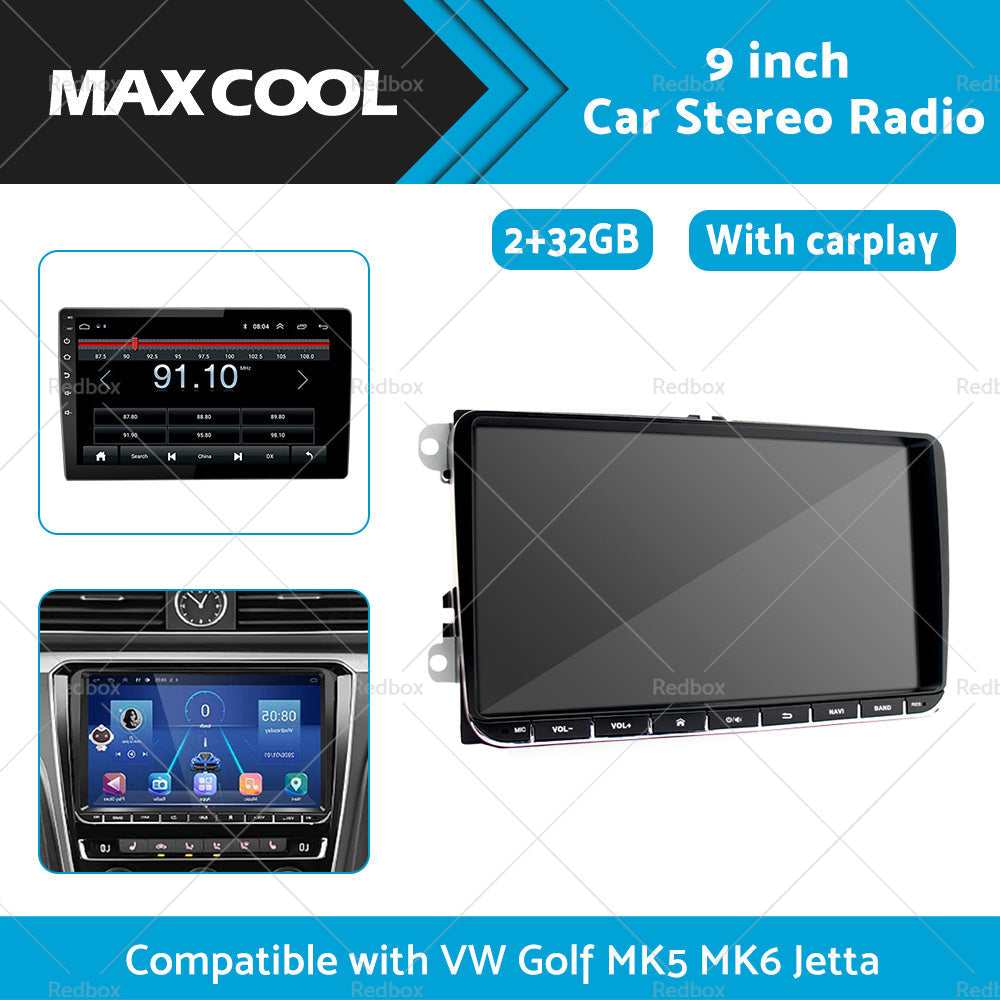 32GB Car Navi GPS WiFi CarPlay 9inch Android 11 Suitable for VW Golf MK5 MK6 Jetta-2