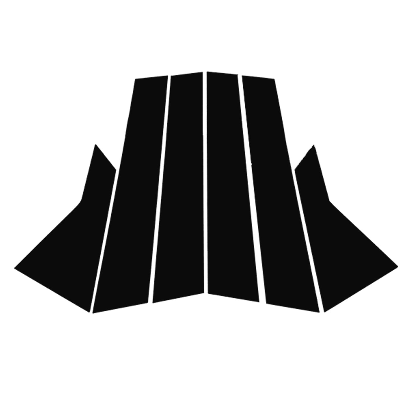 6x Black Pillar Post Cover Trims Suitable For Honda Civic 2022-0