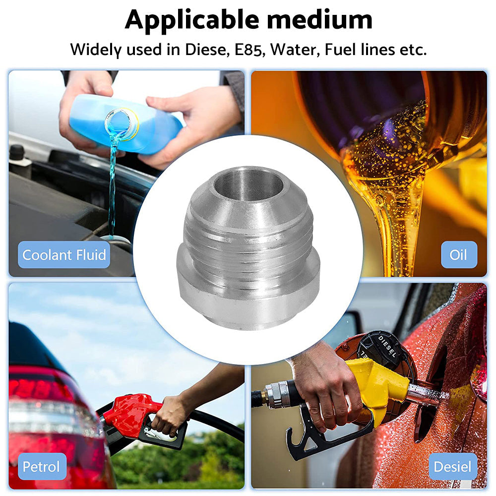 AN10 Male Aluminium Weld On JIC Bungs x 2 Fitting -10AN JXSS032-10-A-3