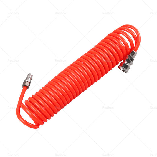 6m Coil Air Compressor Hose Recoil Hose 5mm x 8mm PU with Nitto Style Fittings-1