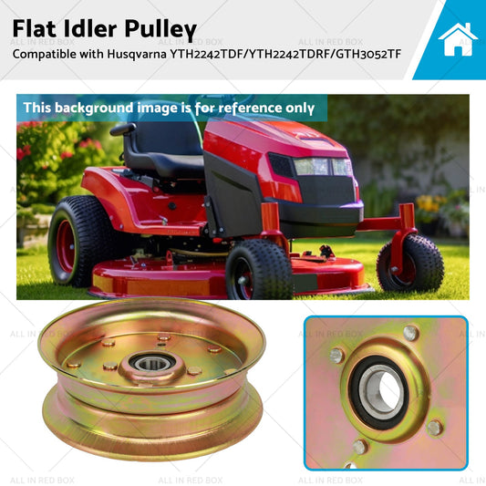 Flat Idler Pulley Suitable Husqvarna Mowers YTH2242TDF 539 13 27 28 539 11 21 96-0