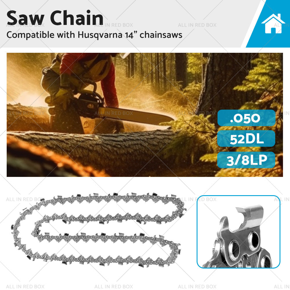 3 or 8LP. 050 52DL Tungsten Carbide Chainsaw Chain Suitable for Husqvarna 14 inch  model-0