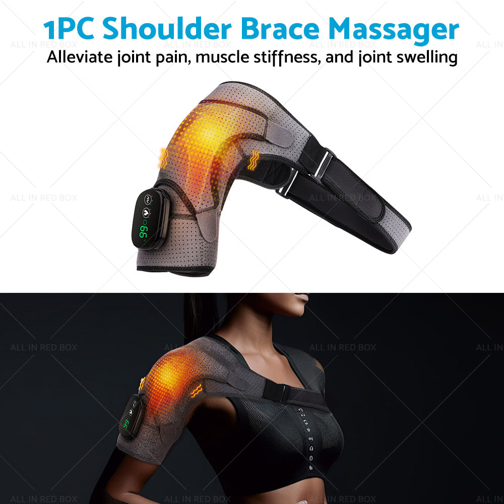 Heated Shoulder Brace Massage Rotator Cuff Support Compression Wrap Rechargeable-2