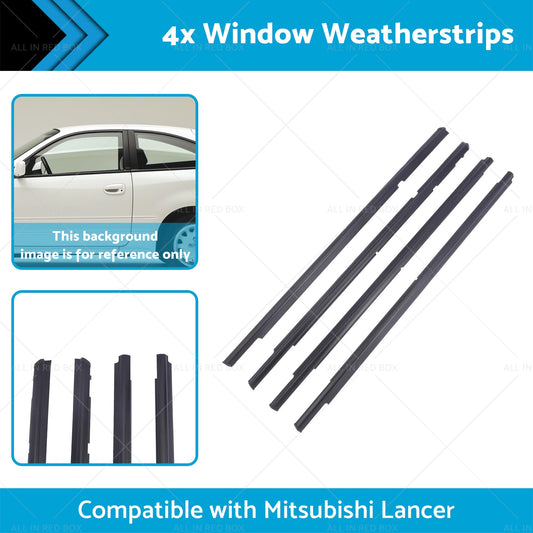4x Window Weatherstrips Trim Belt Set Suitable for Mitsubishi Lancer 08-17-1