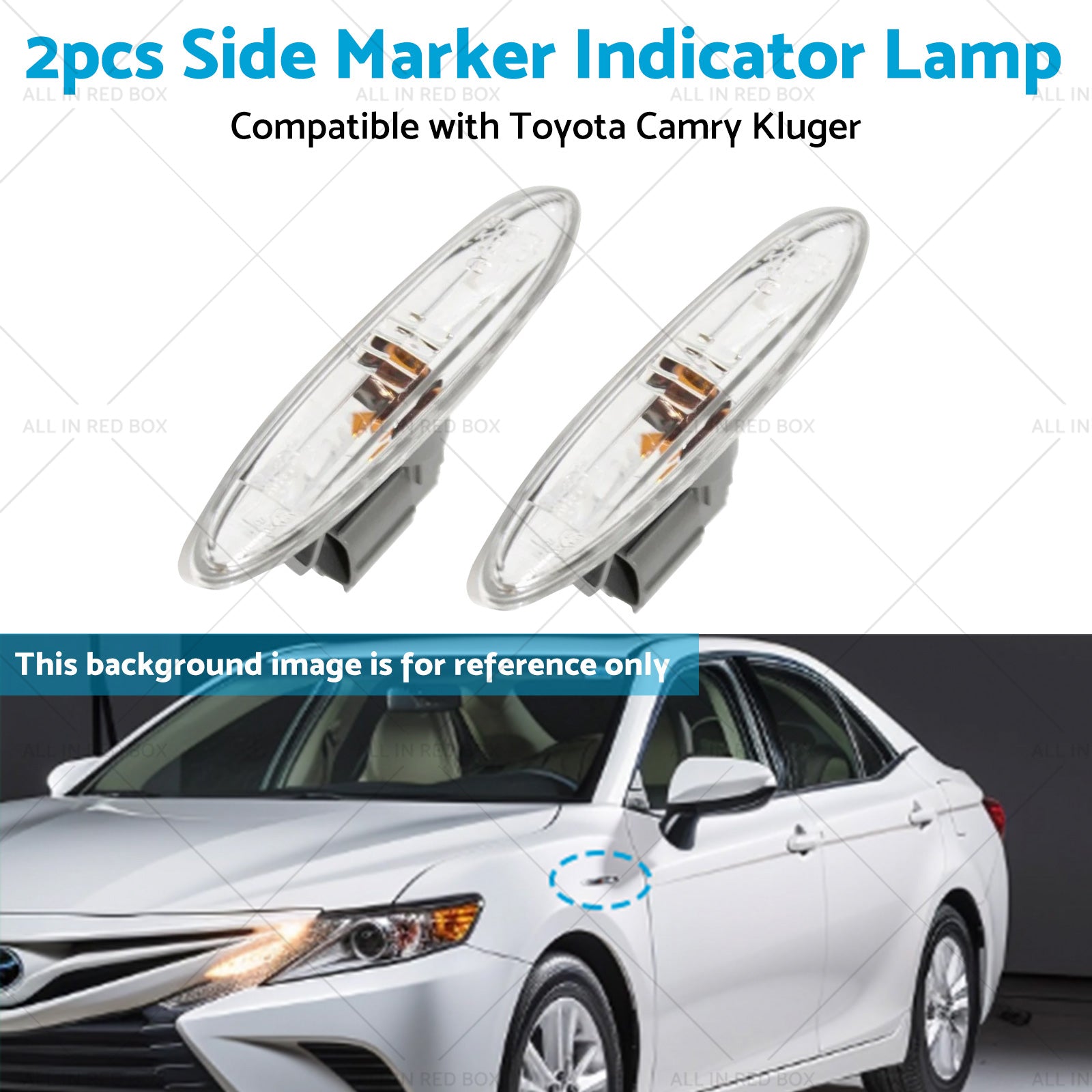 2x Turn Signal Side Marker Indicator Lamp Suitable for Camry 06-11 Kluger 07-14-4