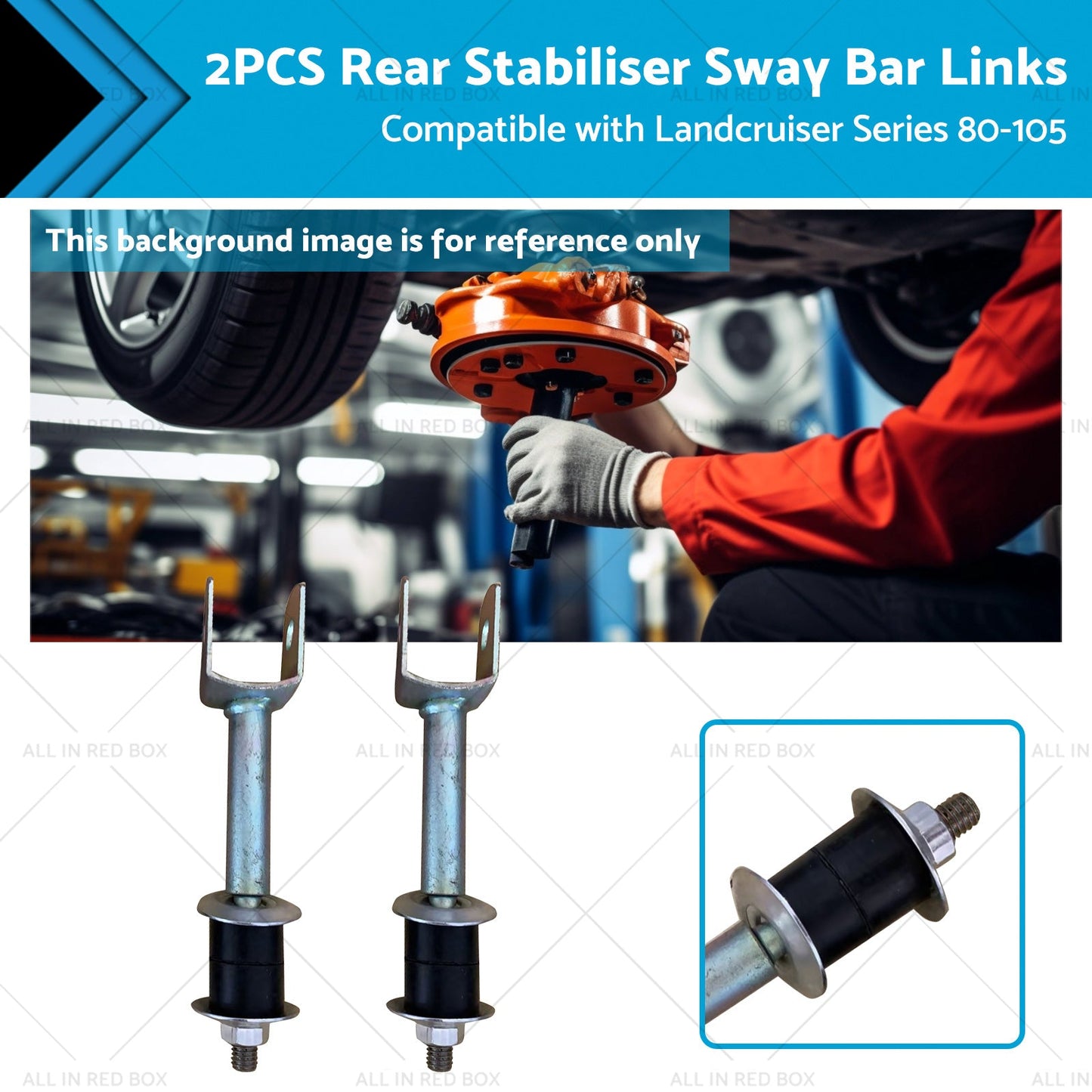 Pair Rear Stabiliser Sway Bar Links Suitable for Landcruiser Series 80-105-0
