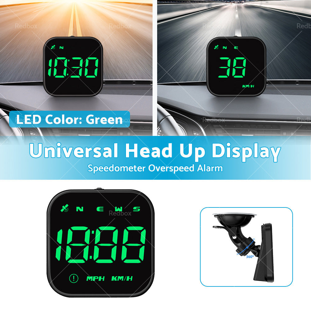 Universal Car HUD Head Up Display LED Digital GPS Speedometer Overspeed Alarm-2