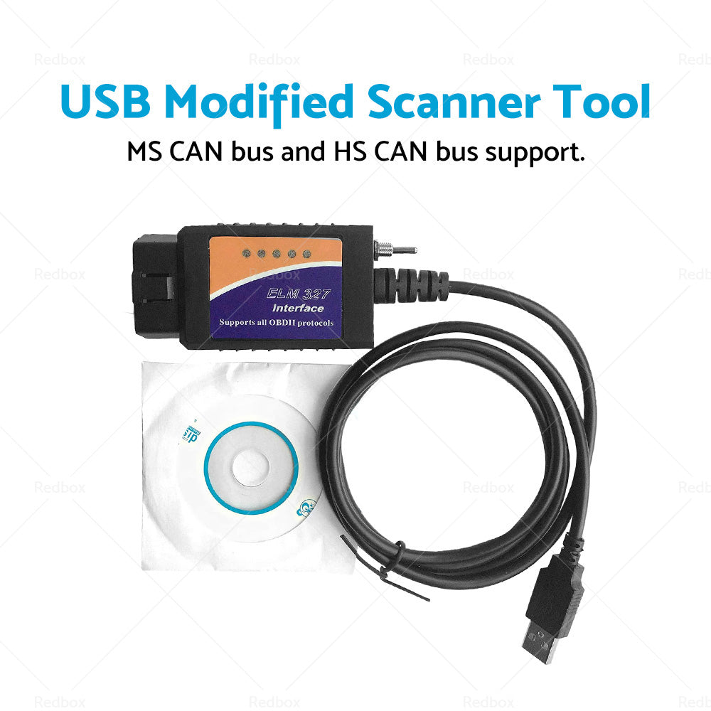 USB modified Suitable For Ford ELMconfig latest chip HS-CAN MS-CAN Forscan OBD2-1
