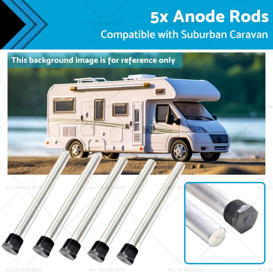 5x Anode Rods Suitable for Suburban Caravan Anodes SW6DEA Hot Water Service-0