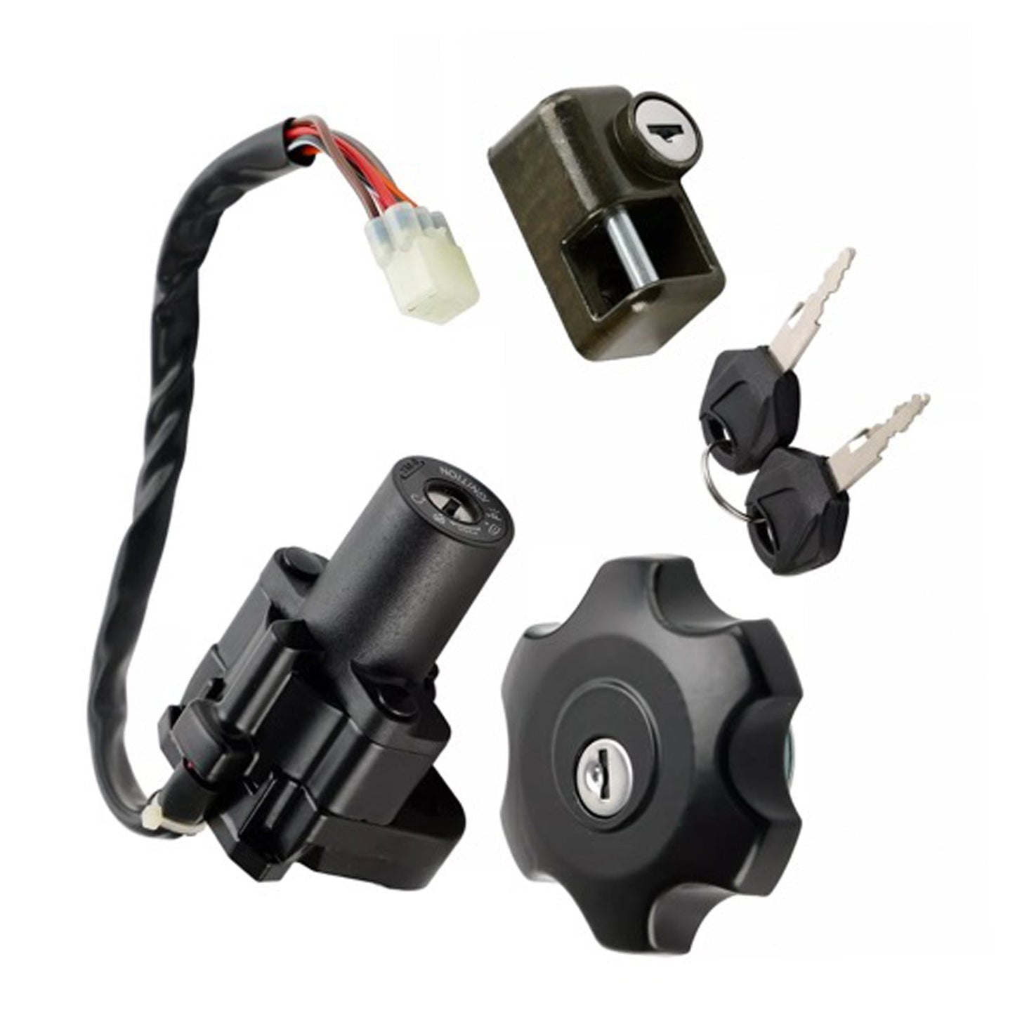 Ignition & Fuel Cap Seat Lock Set Suitable for Suzuki DR650 DR650SE 1996–2022-3