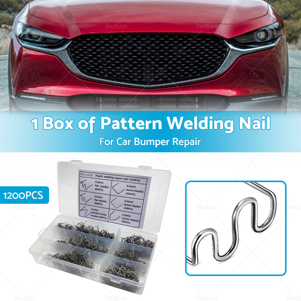 1200PCS Steel Hot Stapler Staples Repair Tools Kit For Plastic Welder Car Bumper-2