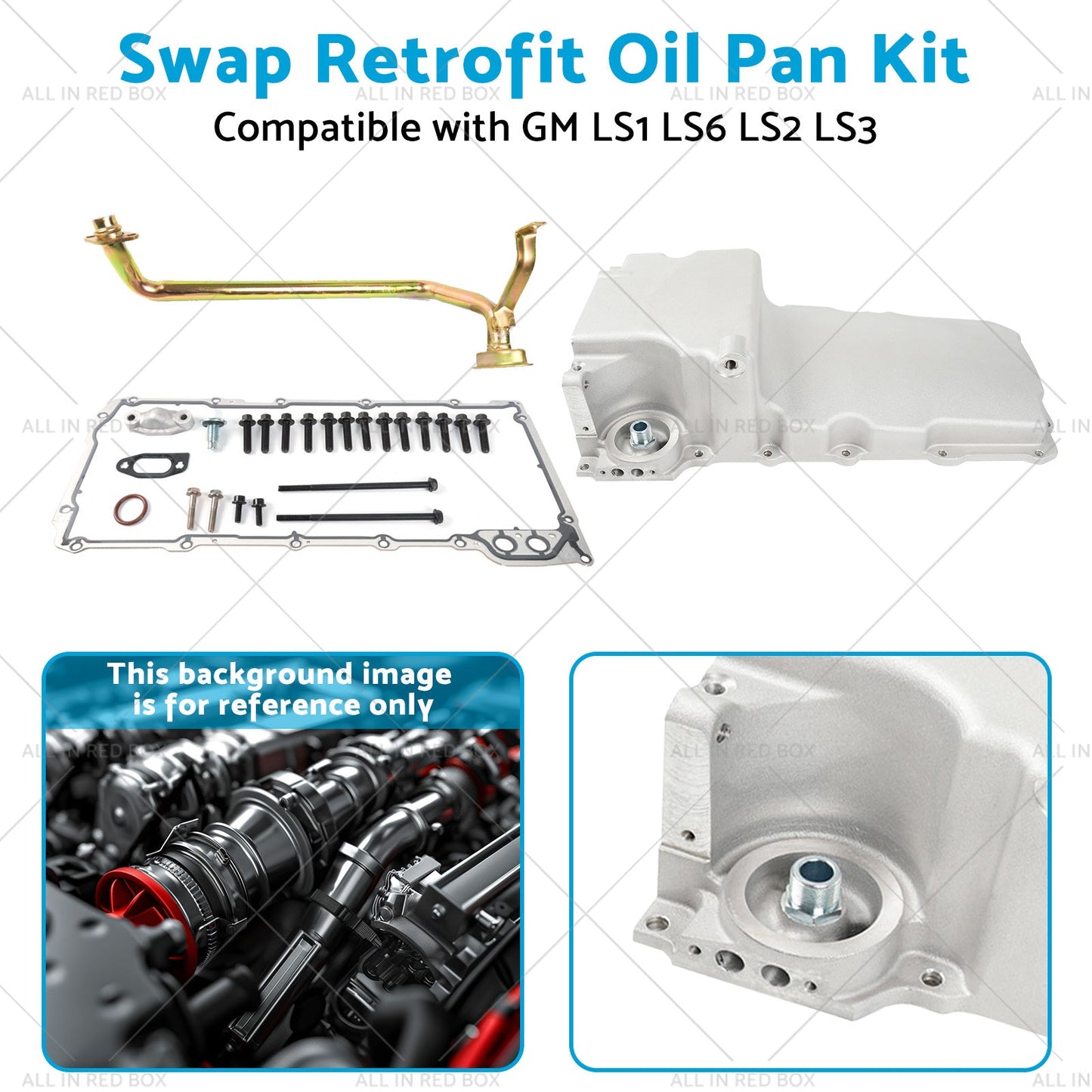 Swap Retrofit Oil Pan Kit Suitable for GM LS1 LS6 LS2 LS3 302-1 1955-1987-3