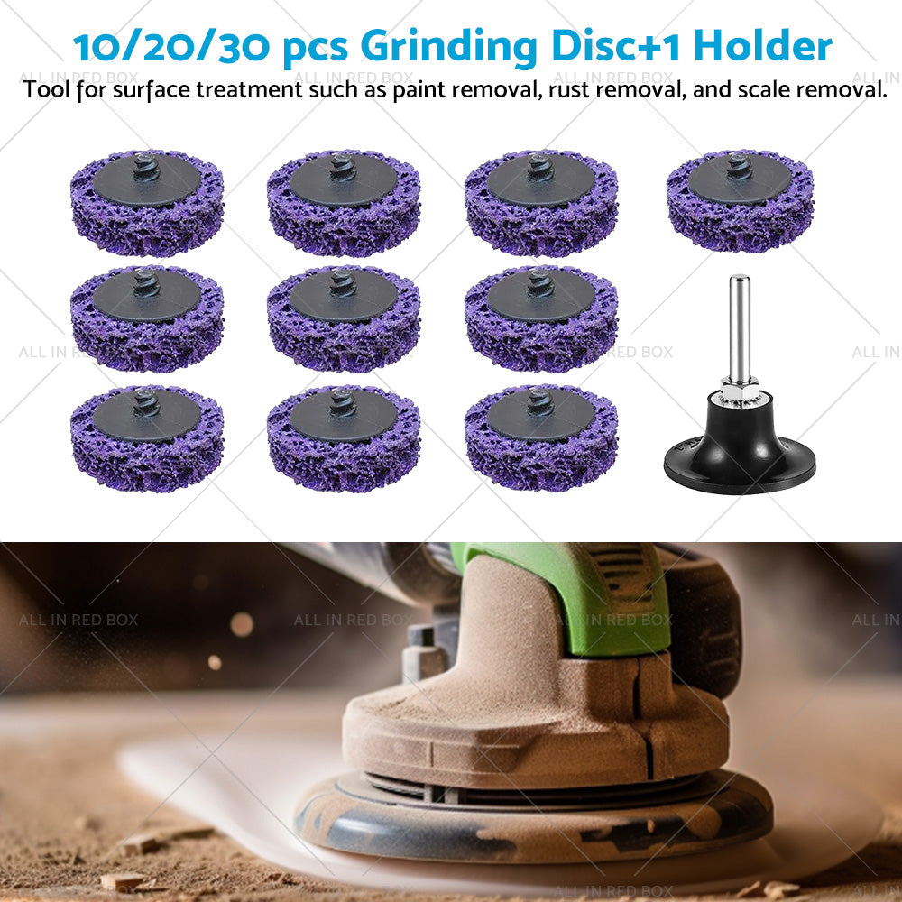 10/20/30PCS 50mm Poly Strip Disc Wheel Paint Rust Removal For Angle Grinder-2