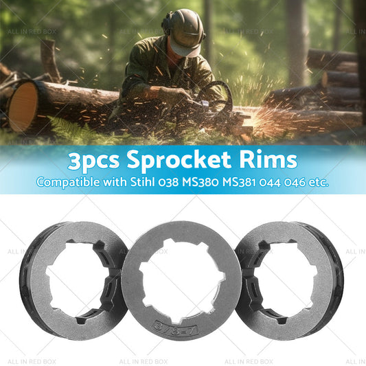 3PCS 3 8inch 7T Sprocket Rim Suitable for STIHL 044 046 066 MS440 MS441 MS460 MS660-1