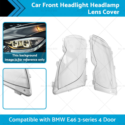 Car Front Headlight Headlamp Lens Cover Suitable for BMW 3-Series E46 4 Door-1