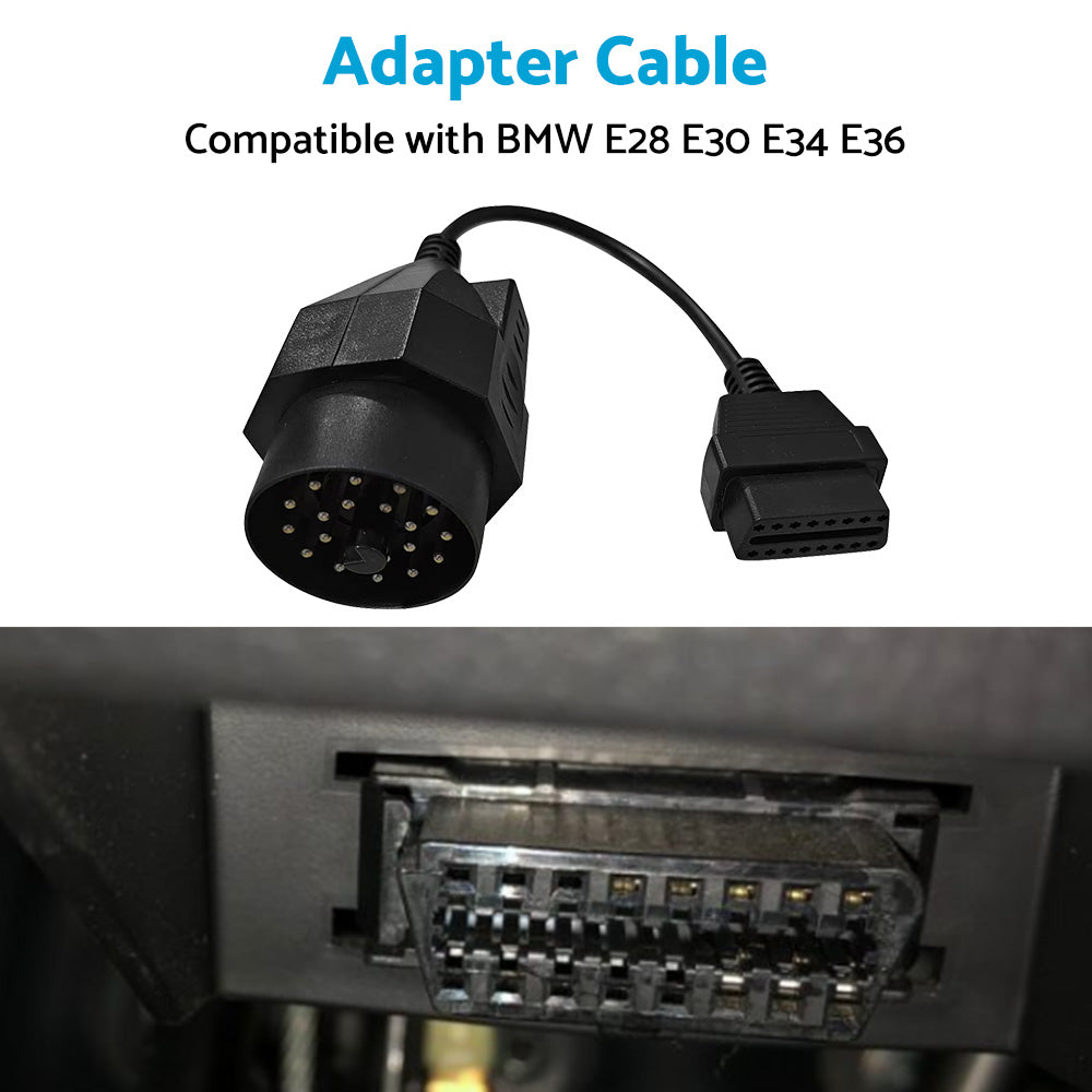20 Pin to 16 Pin OBD2 Adapter Diagnostic Connector Cable for BMW E36 E38 E39 E46-3
