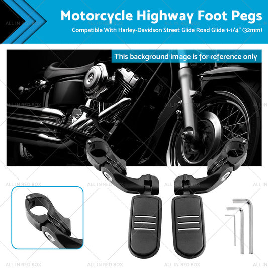 Motorcycle Highway Foot Pegs Suitable For Harley Street Glide Road Glide 1-1 4inch-0