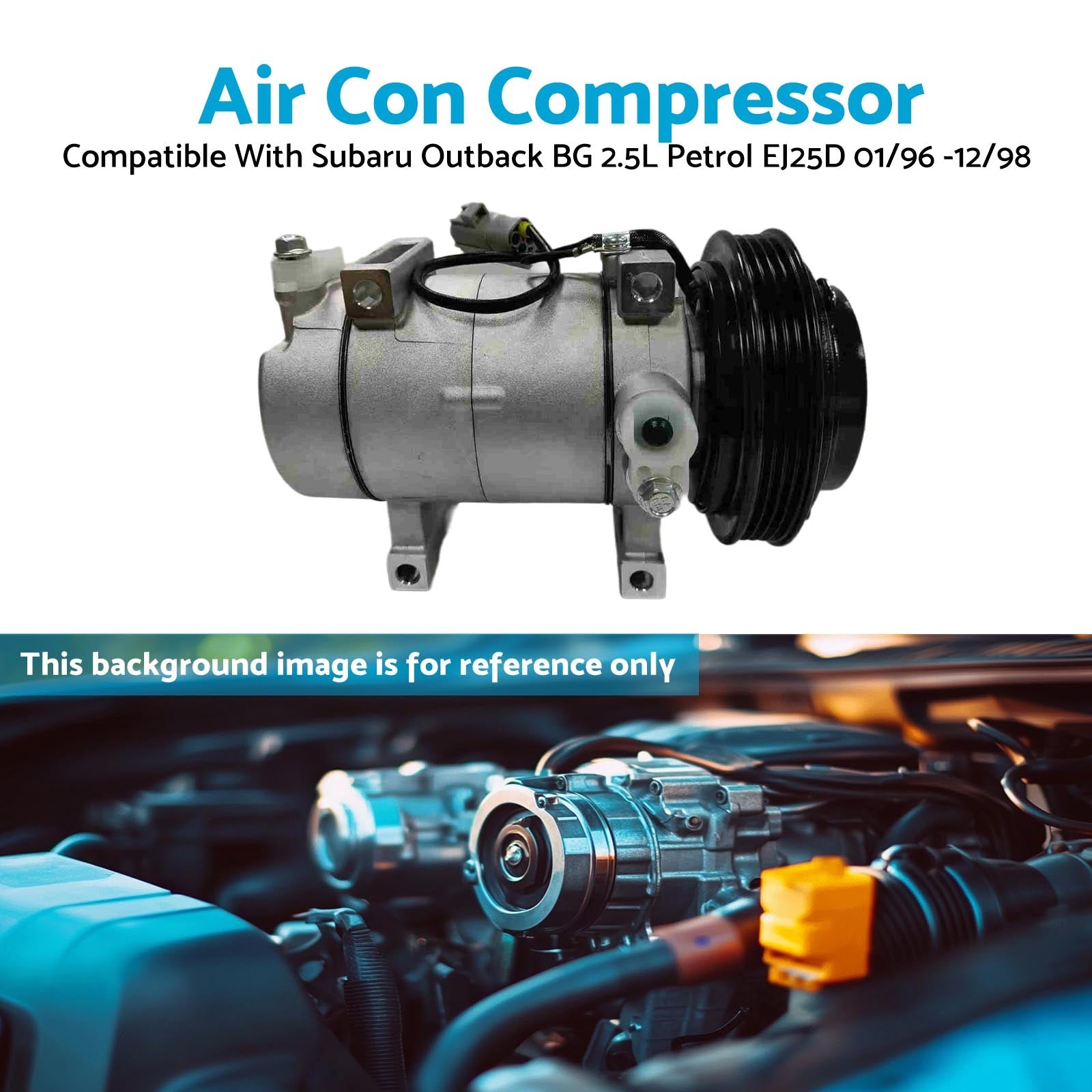 Air Con Compressor Suitable For Subaru Outback BG 2.5L Petrol EJ25D 01/96 -12/98-4
